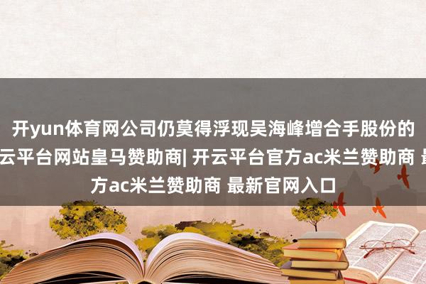 开yun体育网公司仍莫得浮现吴海峰增合手股份的具体情况-开云平台网站皇马赞助商| 开云平台官方ac米兰赞助商 最新官网入口