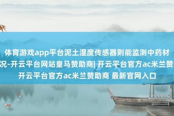体育游戏app平台泥土湿度传感器则能监测中药材周围泥土的湿度情况-开云平台网站皇马赞助商| 开云平台官方ac米兰赞助商 最新官网入口