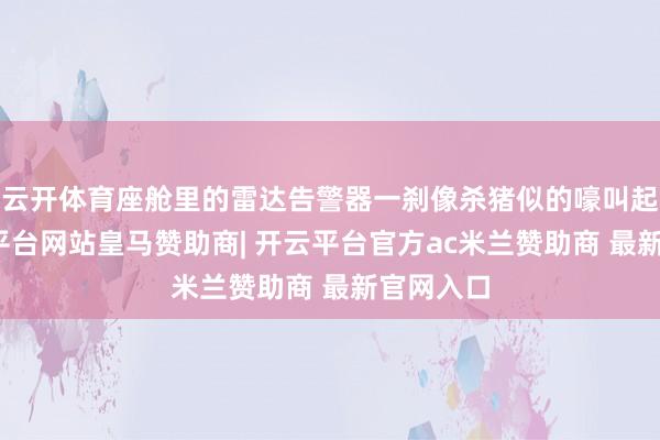 云开体育座舱里的雷达告警器一刹像杀猪似的嚎叫起来-开云平台网站皇马赞助商| 开云平台官方ac米兰赞助商 最新官网入口