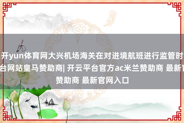 开yun体育网大兴机场海关在对进境航班进行监管时-开云平台网站皇马赞助商| 开云平台官方ac米兰赞助商 最新官网入口