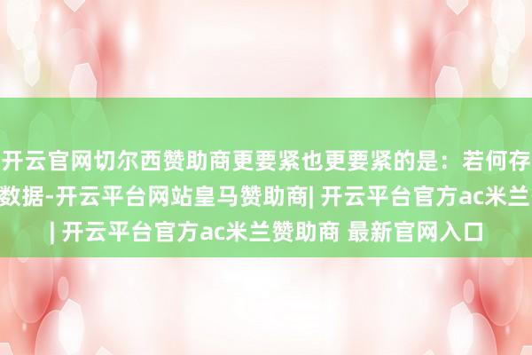 开云官网切尔西赞助商更要紧也更要紧的是:若何存储和哄骗海量的现象数据-开云平台网站皇马赞助商| 开云平台官方ac米兰赞助商 最新官网入口